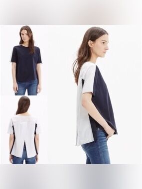 Madewell Oxford Panel Tee size M